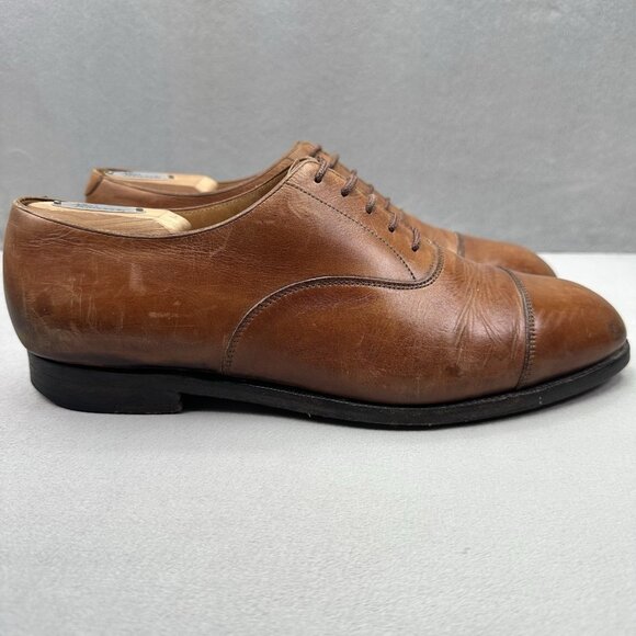 Crockett & Jones Whitehall Mens Size US 10.5 (UK 9.5) Oxfords Brown Leather 330 - Picture 1 of 9
